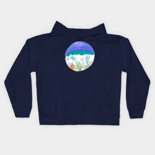 Jellyfish under the stars Kids Hoodie